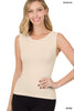 Cropped Seamless Round Neck Tank Top