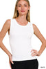 Cropped Seamless Round Neck Tank Top