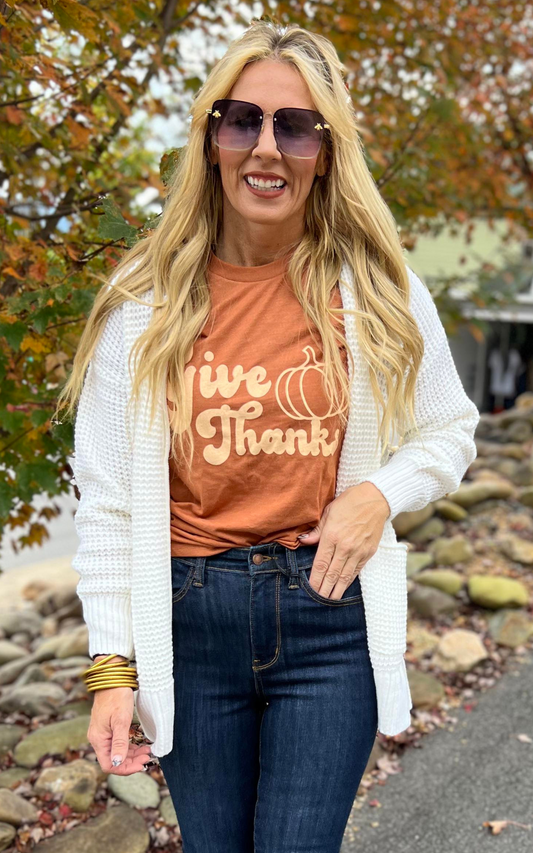 Give Thanks Graphic T-Shirt** - Final Sale