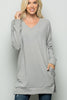 V-Neck Solid Tunic Sweater * LAS VEGAS LIVE PREORDER