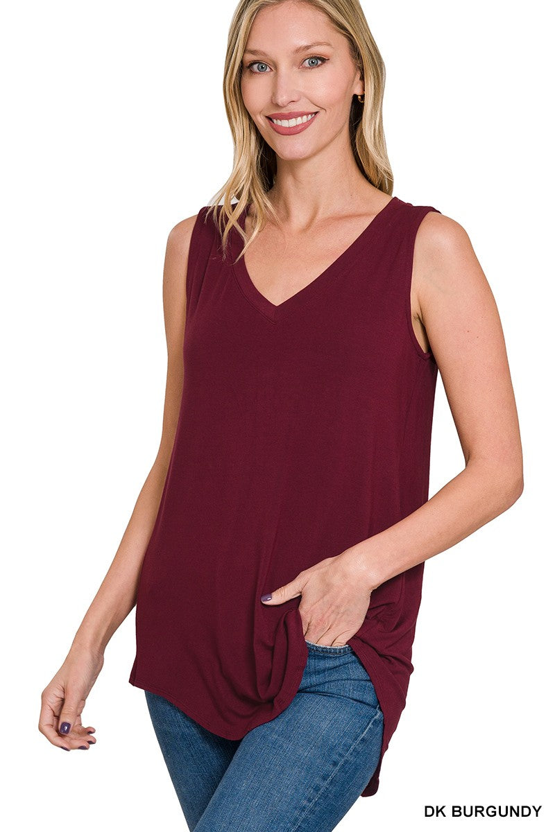 Luxe Rayon Sleeveless Top - Part 3 | Zenana - Final Sale