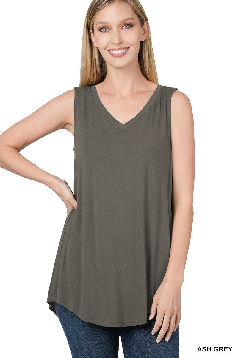 Luxe Rayon Sleeveless Top - Part 3 | Zenana - Final Sale