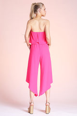 Ready for It Strapless Jumpsuit | Hot Pink