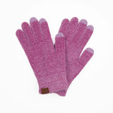 C.C. Lavender Chenille Touchscreen Gloves