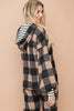 Mocha Buffalo Plaid Drawstring Contrast Hoodie - *DEAL - COUPON EXCLUDED*