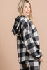 Black & White Buffalo Plaid Drawstring Contrast Hoodie *DEAL - COUPON EXCLUDED*