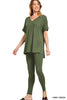 Brushed Dty Microfiber Loungewear Set (5 COLORS) | ZENANA *LA LIVE PREORDER