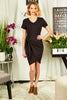 She Gone Solid Ruched Dress - Final Sale