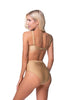 Retro Gold High Waist Bikini Swim Set w/ Belt Detail (TOP & BOTTOM)