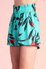 Havana Fern Ruffle Waist Elastic Shorts