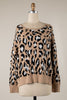 Leopard Open Back Sweater**