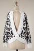 Leopard Open Back Sweater**