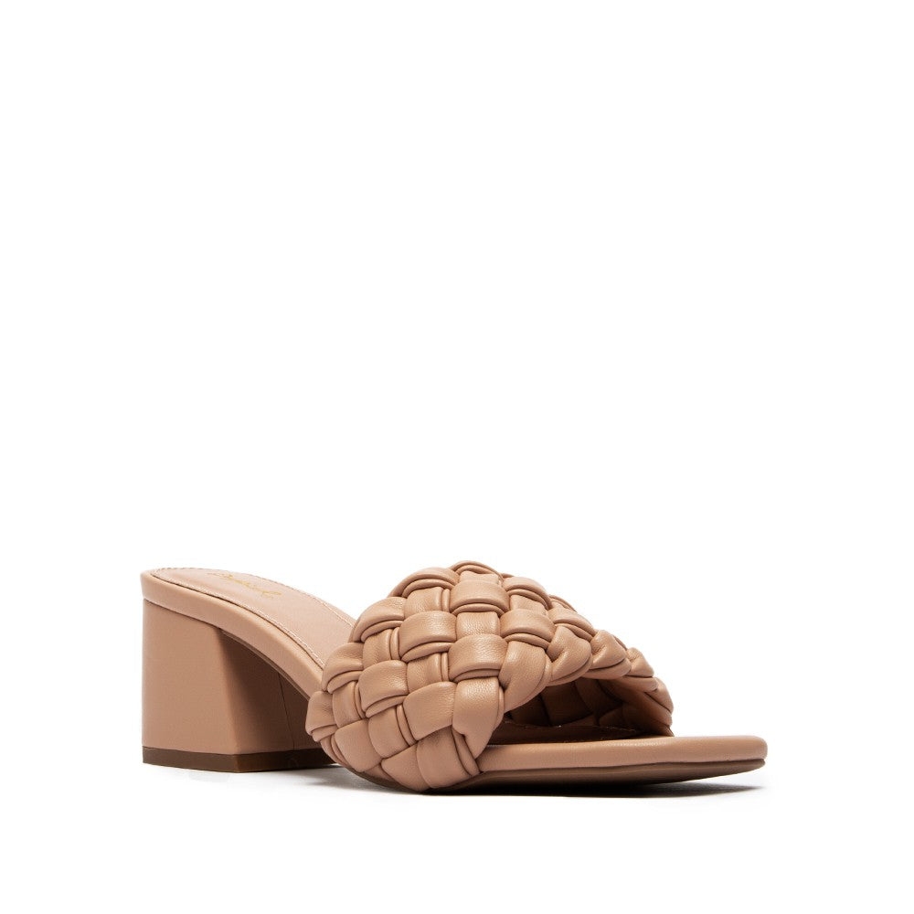 Woven Straps Chunky Slide Sandals 