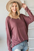 Solid Racerback Layered Long Sleeve Top