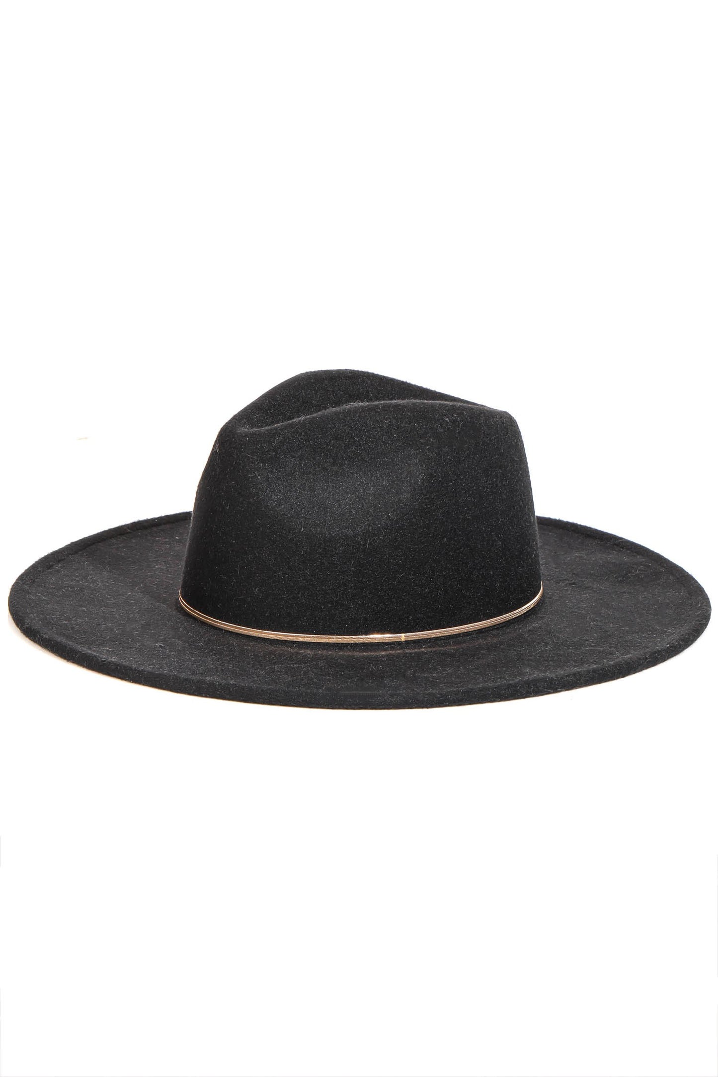 Flat Brim Herringbone Chain Fedora Hat