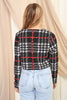 Black Tartan Plaid Cropped Blazer**DEAL- COUPON EXCLUDED