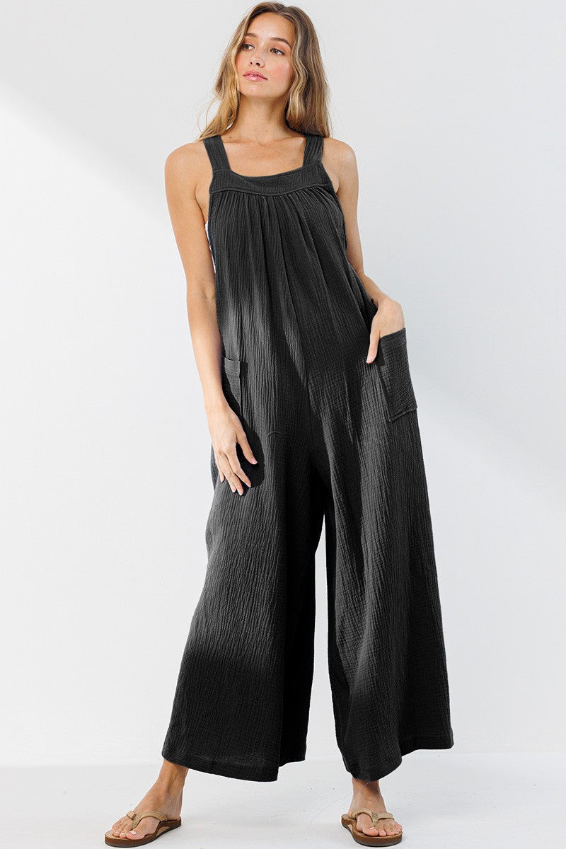 Solid Wide leg Jumpsuit