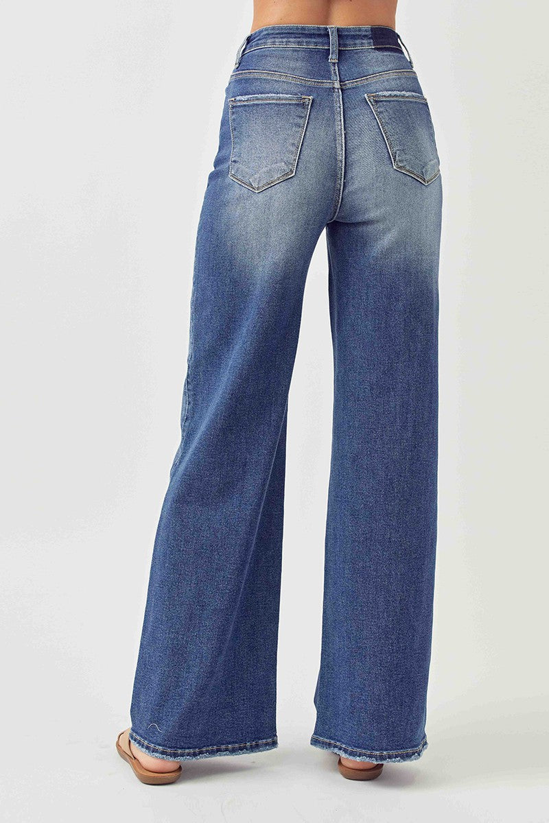 High Rise Wide Leg Jeans - Risen 