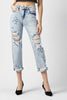 HIGH RISE BOYFRIEND DENIM JEANS | RISEN