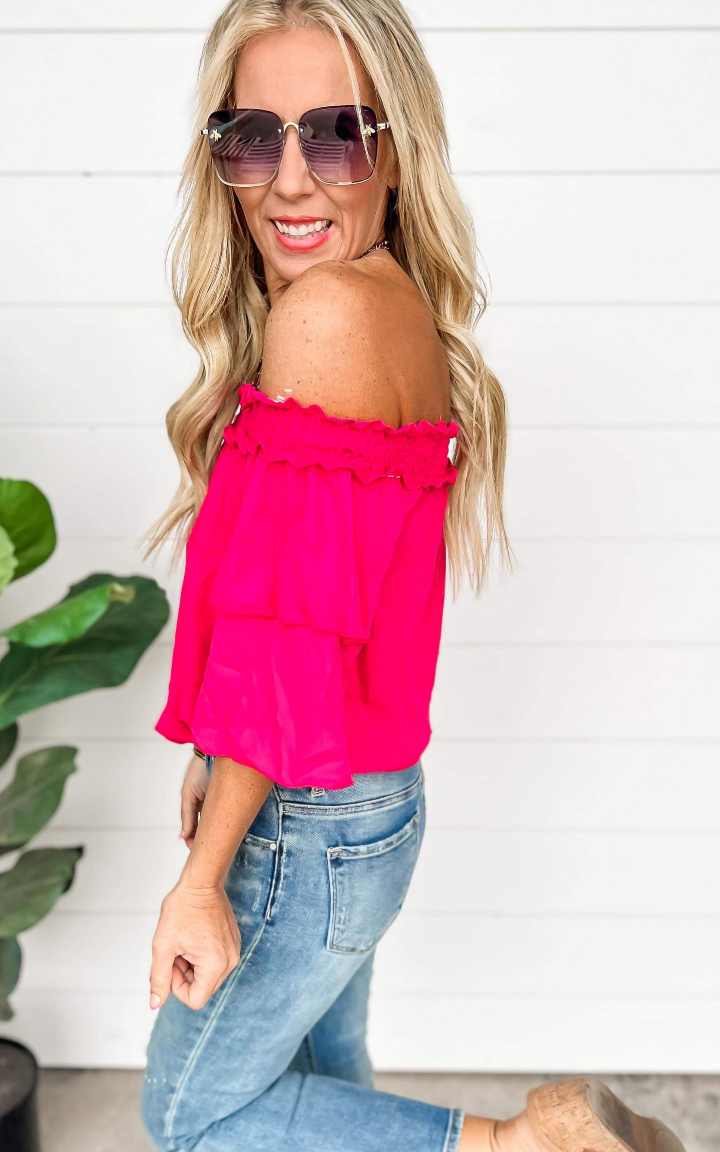 Hey Honey Off Shoulder Top