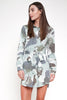 Textured Camo Print Shirt Dress | MYSTREE *30A JANUARY PREORDER