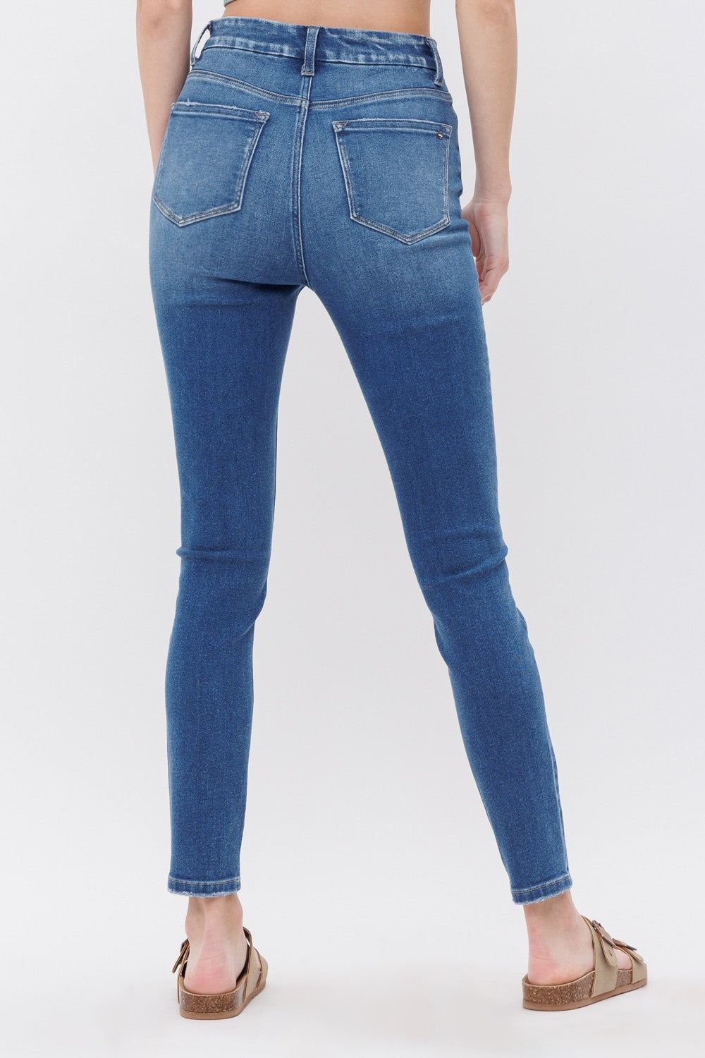 The Julianne High Rise Ankle Skinny Denim Jean | Mica - Final Sale