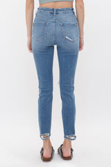The Ashley High Rise Crop Skinny Denim Jeans - Mica