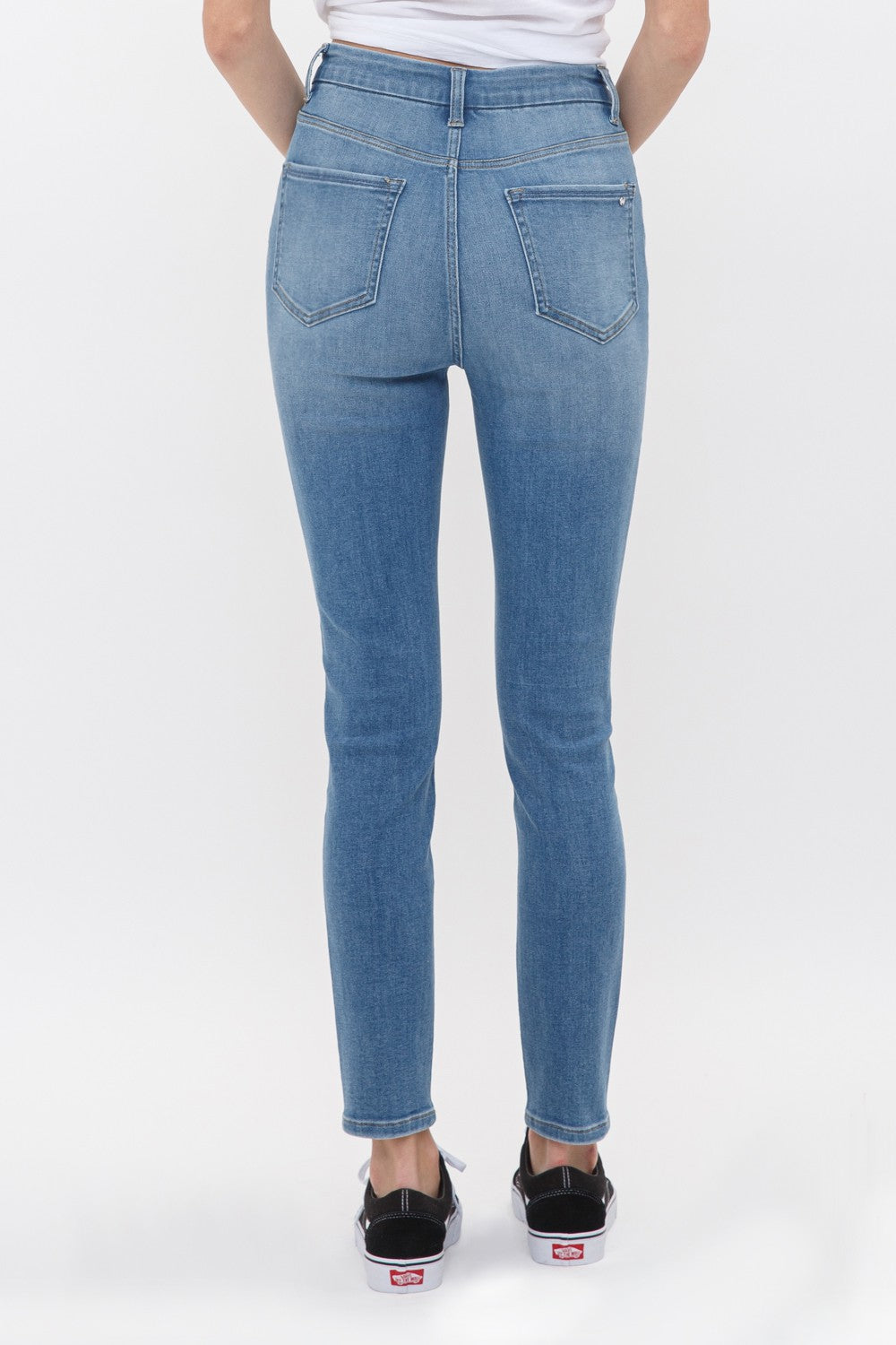 The Kate High Rise Ankle Skinny Denim Jeans | Mica