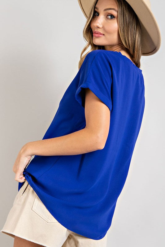 Royal Basic V-Neck Top