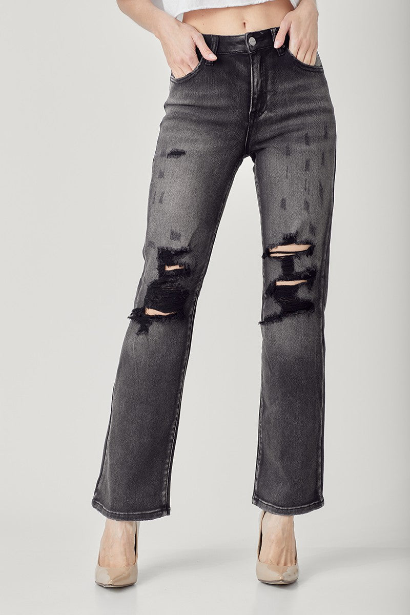 Distressed Loose Fit Straight Leg Jeans | Risen