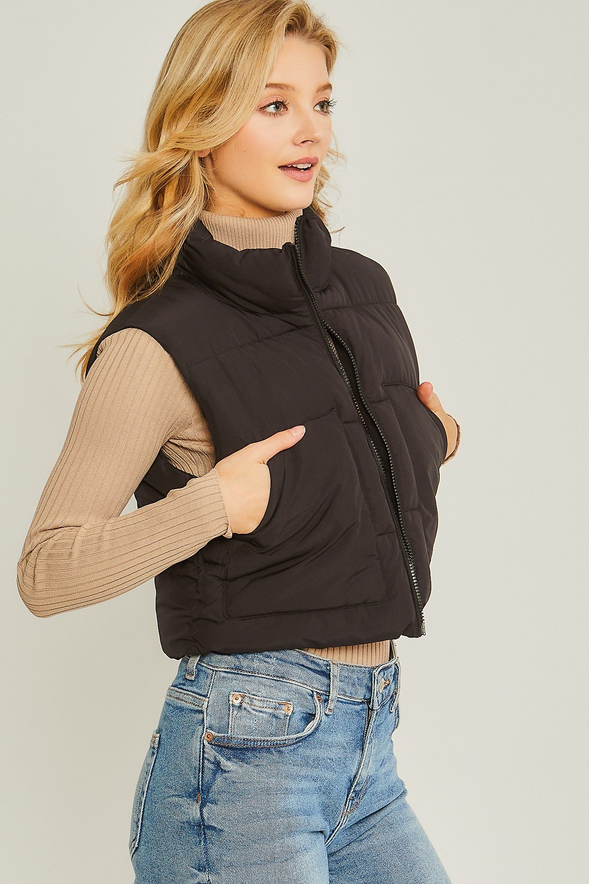 Puffer Vest With Pockets