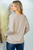 Taupe Crossover Long Sleeve Top