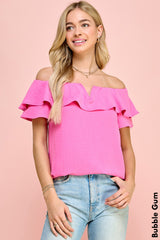 Ruffled Off the Shoulder Blouse