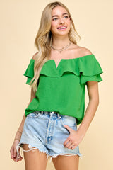 Ruffled Off the Shoulder Blouse