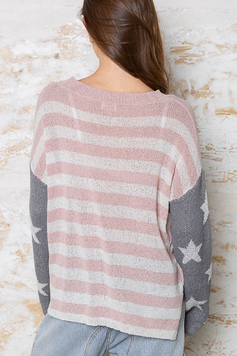 Americana Knit Pullover Sweater | POL