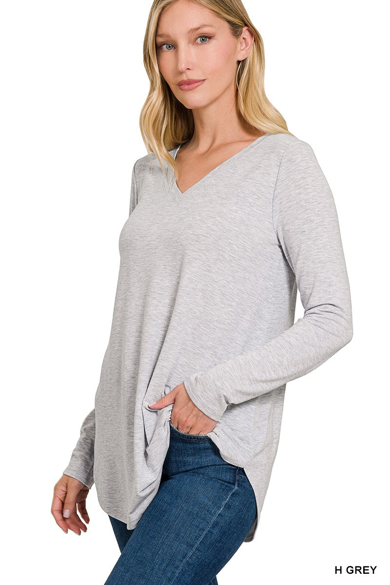The Classic Long Sleeve V-Neck Top