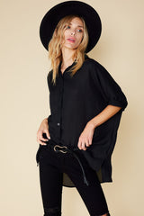 Oversized Button Down Sheer Top | FINAL SALE