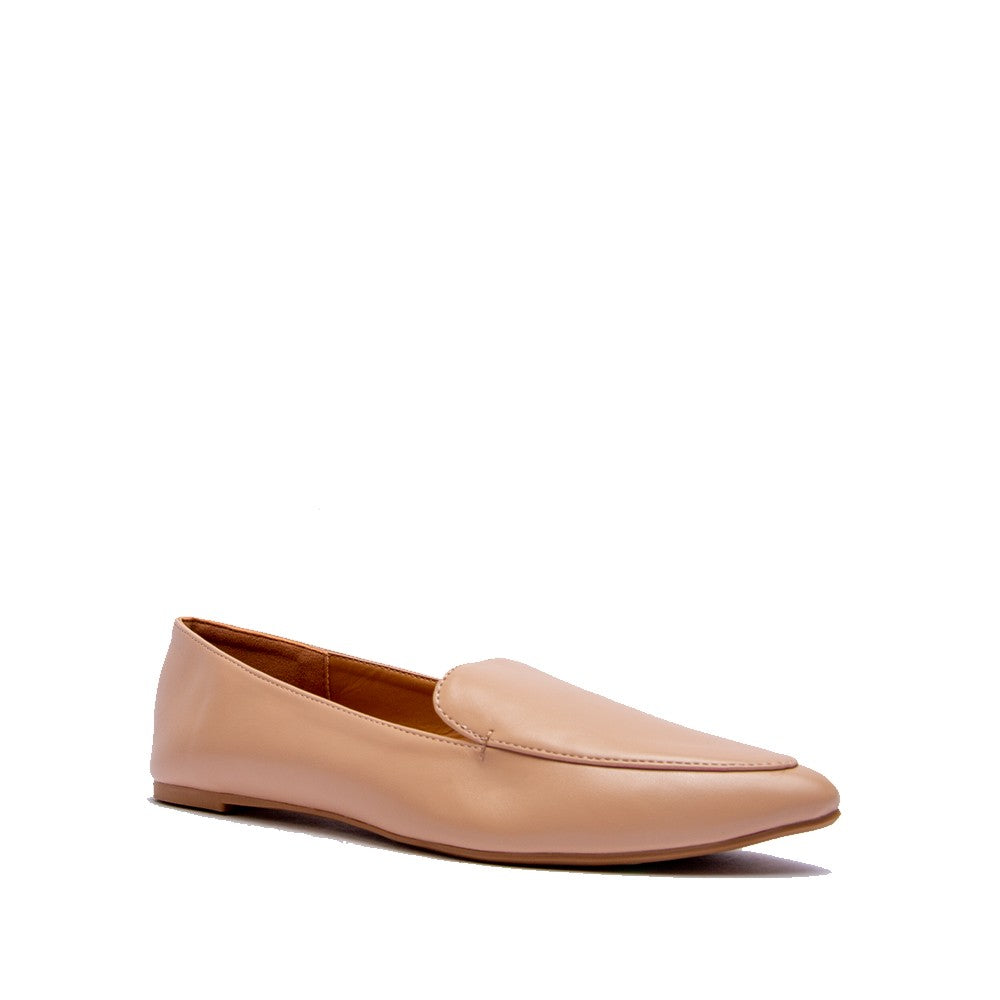 Women's Pointy Slip On Loafers | TAN