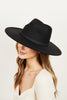 Black Braided Rope Strap Fedora Hat