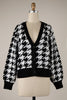 Houndstooth Button Down Cardigan