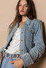 POL - Denim jacket with metal buttons -Final Sale