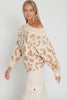 Leopard Off Shoulder Sweater Top