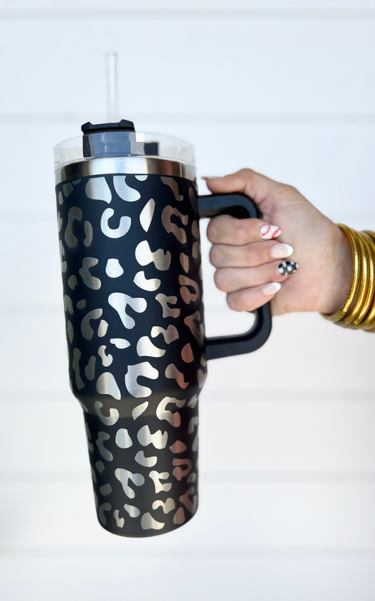 BHB Exclusive: Black Leopard 40oz Tumbler