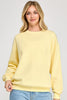 Fleece Relaxed Fit Oversized Crew Neck Sweatshirt - Final Sale