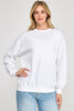 Fleece Relaxed Fit Oversized Crew Neck Sweatshirt - Final Sale