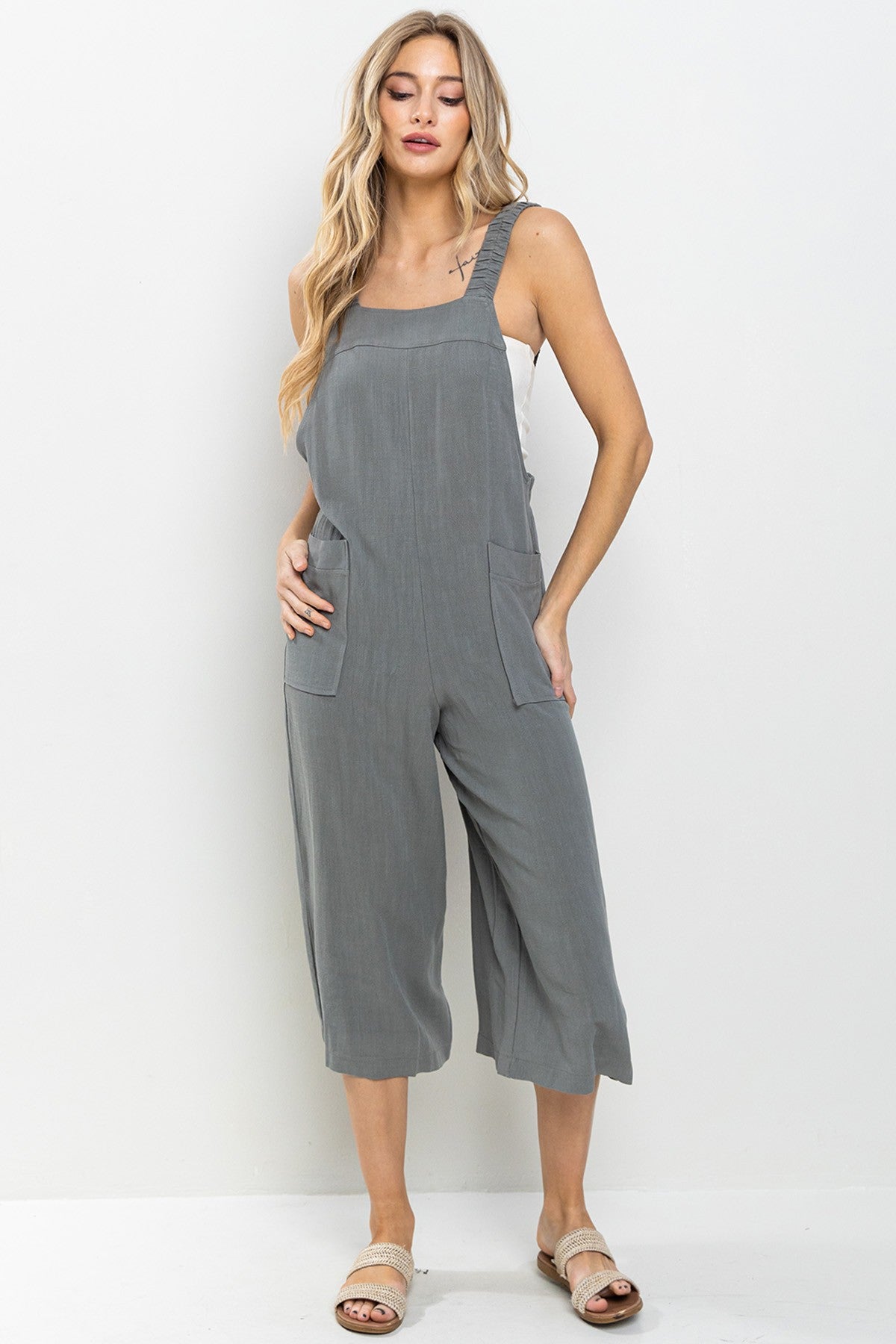 Wendi Wide Leg Backless Jumpsuit - Final Sale