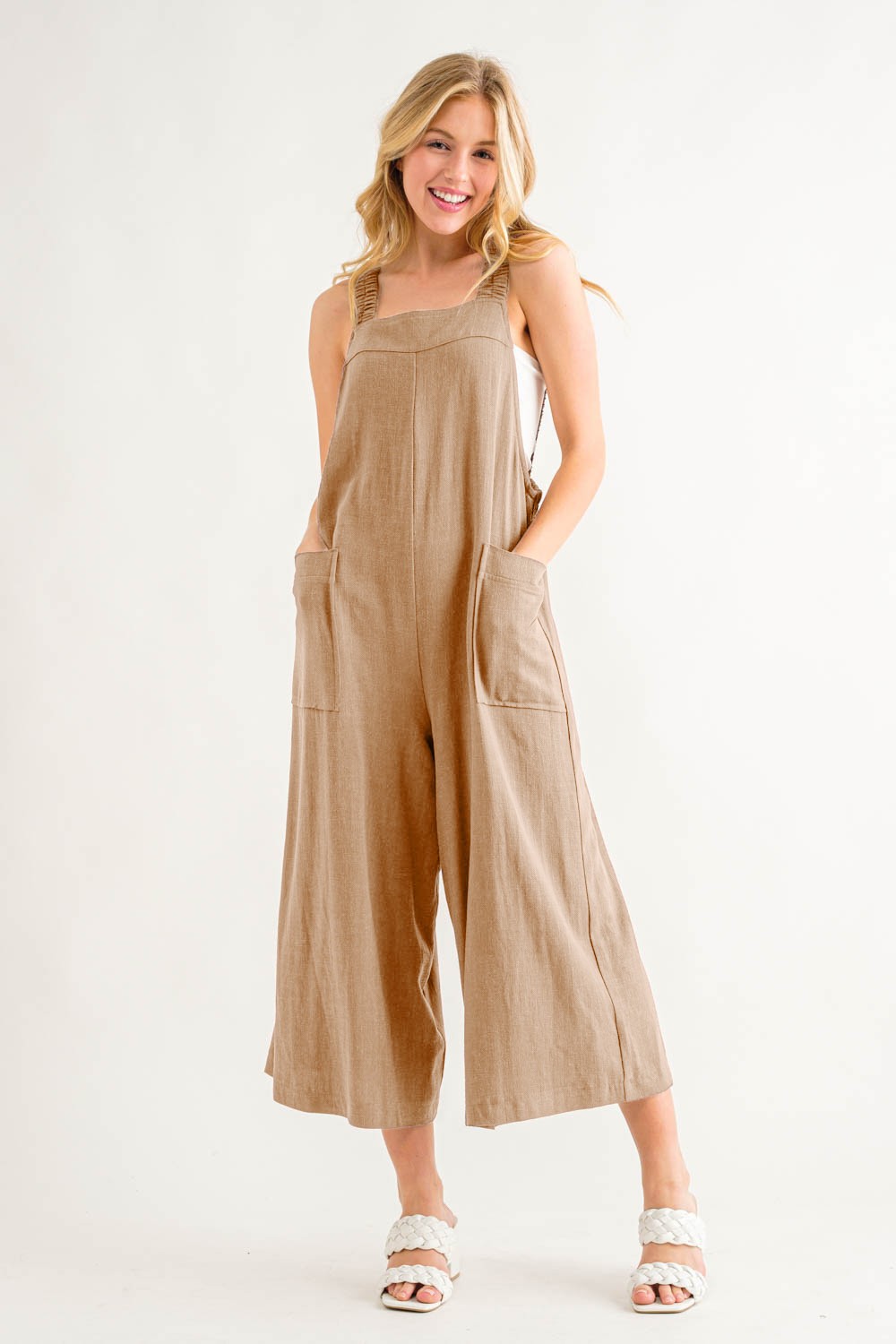 Wendi Wide Leg Backless Jumpsuit - Final Sale