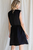 Less is More Tucked Shoulder Black Dress