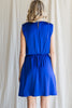 Less is More Tucked Shoulder Royal Dress