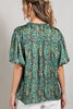 Kelly Green Tie Front Blouse